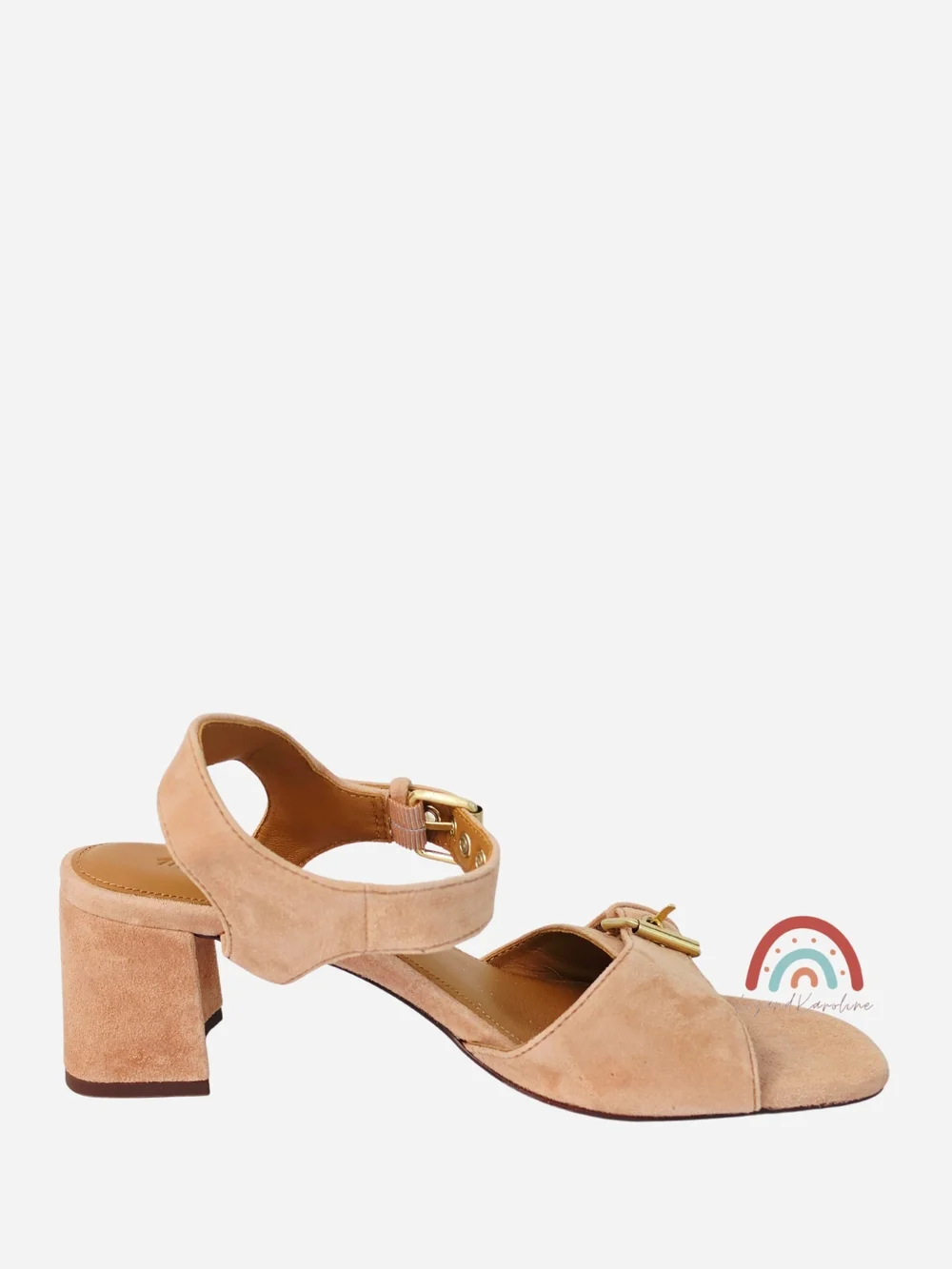 New! Madewell The Neeka Ankle-Strap Heeled Sandal in Suede Warm Umber 8.5